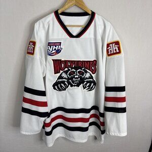 AJHL Whitecourt Wolverines Hockey Jersey White Adult L/XL Est Embroidered